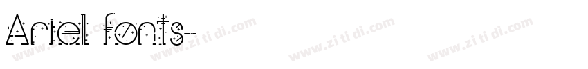 Ariel fonts字体转换